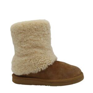UGG Women's Patten Suede Shearling Boot in Chestnut Wide Cuffs Size 6